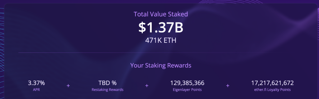 ETH staking